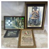Group of Framed Decorative Wall Art Prints,...