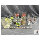 Assorted Vintage & Novelty Glasses