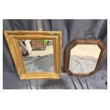 Two Vintage Wall Mirrors ï¿½ Ornate Gold Frame &...