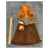 Child Size Suede Leather Western Cowgirl Set...