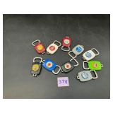 Vintage Plastic Car Key Fobs - Chevy Nova, Ford...