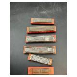 Vintage Toy Harmonica Lot - Gold Bell My Friend...
