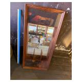 Western-Themed Framed Wall Mirror with Built-In...