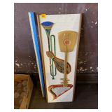 Mid-Century Modern Musical Instruments Wall Art...