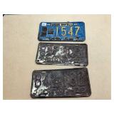 1930s Pair & 1950s Indiana License Plates