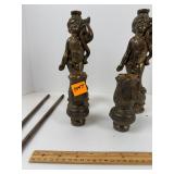 Vintage Heavy Brass Cherub Lamp Parts Lot