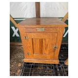 White Clad Oak Ice Box Style Cabinet