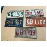 1960s Indiana License Plates