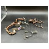 Child Size Western Cowboy Spurs Lot - Vintage...