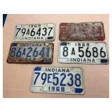 1960s Indiana License Plates