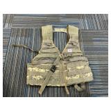 Digital Camo Tactical MOLLE Vest  No Armor