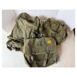 Lot of 3 Vintage U.S. Military Canvas Bags