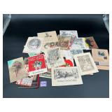 Group of vintage Christmas greeting postcards...