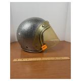 Glitter Flake Motorcycle Helmet With Bubble Visor