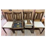 Leg-O-Matic Cane Back Folding Chair Set 6 Units