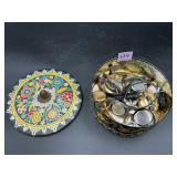 Vintage Wrist & Pocket Watch Lot in Floral Tin...