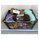 Assorted Yarn in Black Crate