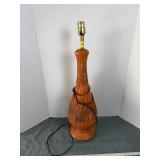MCM Plasto Orange Chalkware Lamp