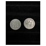 (2) 90% Silver Roosevelt Dimes - 1948 & 1963
