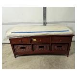 3-Drawer Entryway Storage Bench