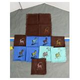 Vintage Decorative Painted Handkerchiefs
