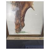Lynn Bean Framed Horse Prints Pair