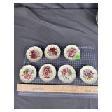 7 Mini Floral Decorative Plates