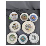 8 Souvenir State & Travel Plates