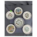 Souvenir State Collector Plates x6