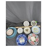 Assorted Decorative Plates & Chargers x10