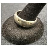 Vintage Sterling 8g CZ Band