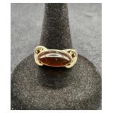 Vintage Sterling Amber Ring