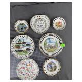 Assorted Pierced Decorative Plates x7
