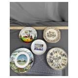 Caribbean Souvenir Collector Plates x5