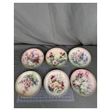 6 Lena Liu Floral Collector Plates
