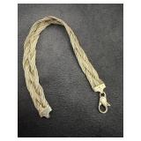 925 Sterling Braided Bracelet 17g