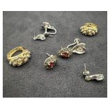 925 Silver Earrings Lot 15.2g Total Weight