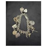925 Sterling Charm Bracelet 45.2g