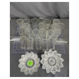 Vintage Glass jelly Jars & Pressed Glass Bowls