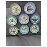 Set of 10 Dated Christmas Plates