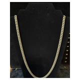 Heavy Sterling Silver Curb Chain Necklace - 73.99g