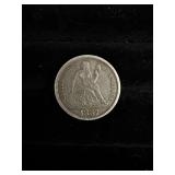 1887 Seated Liberty Silver Dime - 90% Silver