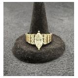 Sterling Silver Ring with Marquise Cut Stone