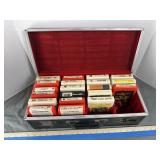 8-Track Tape Collection in Carry Case