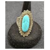 Vintage Sterling Turquoise Ring