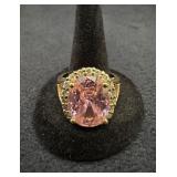 10.2g Sterling Pink Halo Ring