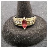 925 Silver Pink Topaz Ring