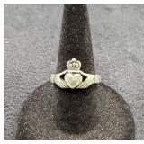 Traditional Sterling Silver Claddagh Ring 3.2g