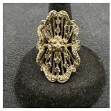 9.2g Sterling Art Deco Shield Ring