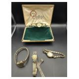 Zodiac & Waltham Ladies Watches Bracelet Lot of 4